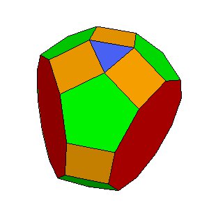 J82 Gyrate Bidiminished Rhombicosidodecahedron